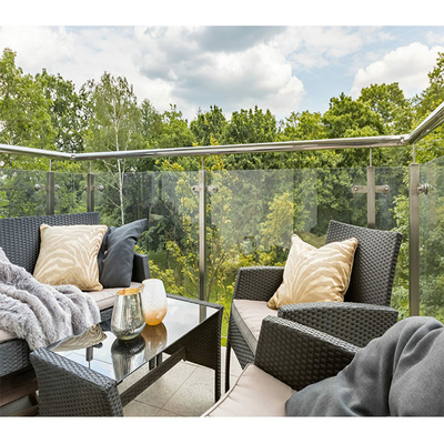 Recinto di vetro Laminated Glass Balustrades della balaustra di alluminio all'aperto