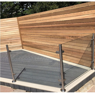 Recinto di vetro Laminated Glass Balustrades della balaustra di alluminio all'aperto