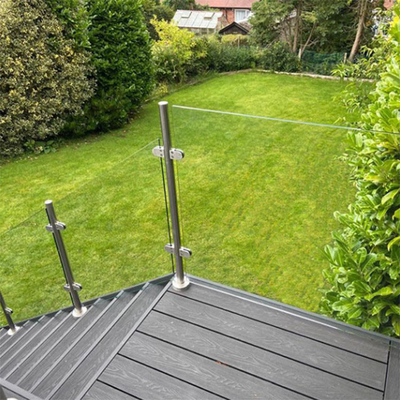 Recinto di vetro Laminated Glass Balustrades della balaustra di alluminio all'aperto