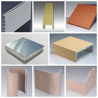 Pannello composito in alluminio a nido di miele Rivestimento interno Decorazione muraria Materiale da costruzione
