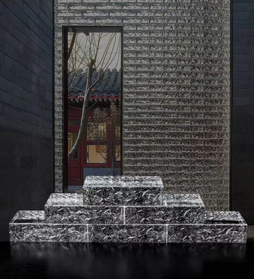 Blocchi di cristallo Decorazione di piastrelle di mosaico Parete divisoria Parete tenda in vetro massello