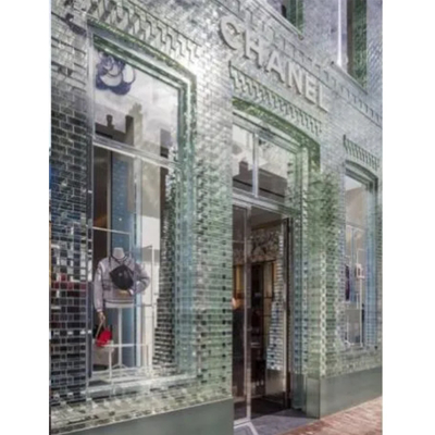 Blocchi di cristallo Decorazione di piastrelle di mosaico Parete divisoria Parete tenda in vetro massello