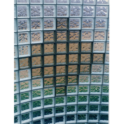 Mattoncini di vetro con texture di ghiaccio trasparente con slot di cartone a scanalatura Colori personalizzabili Blocchi di cristallo di vetro