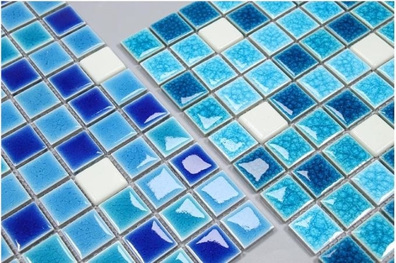 Porcellana in stile classico a vetro quadrato lucente nel buio piastrelle per piscine