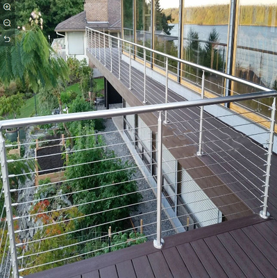 Balustrade per scale in alluminio montata a pavimento con spessore di vetro da 8 mm a 17,5 mm