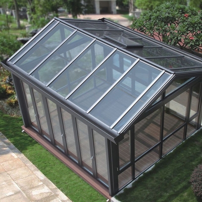 Dimensioni personalizzate Superficie liscia pannelli solari in vetro tetto camere solari per tende giardino solarium