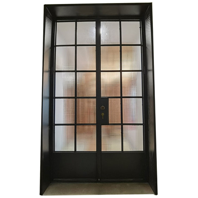 Porta di casa di campagna in acciaio in vetro a bassa resistenza alla corrosione 2025