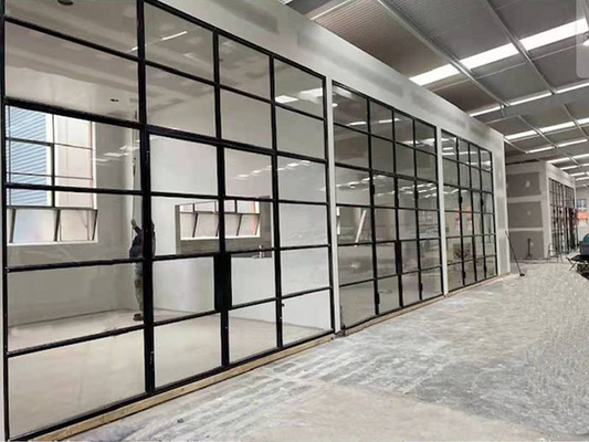 Riduzione del rumore personalizzata e privacy - Porta per ufficio in vetro smerigliato con telaio in acciaio