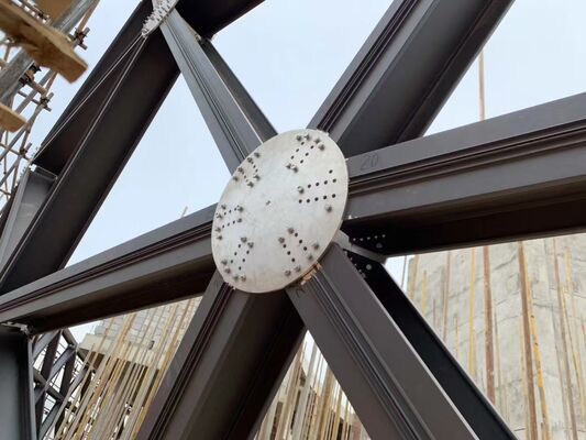 Edificio con tetto a cupola in lega di alluminio con copertura di lucernario in lamiera di fibra di FRP