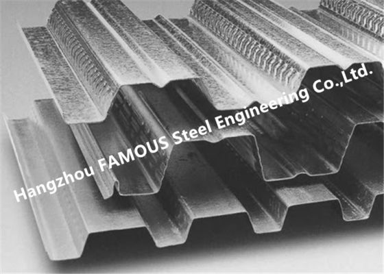 Q235 ondulato ha galvanizzato lo strato di Decking del pavimento d'acciaio