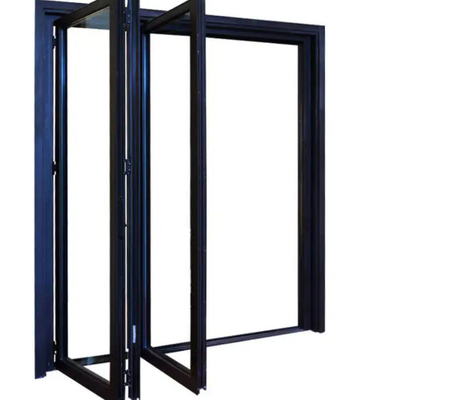 Il vetro esteriore della lega di alluminio della facciata che piegano Windows Bifold e le porte hanno esposto la struttura
