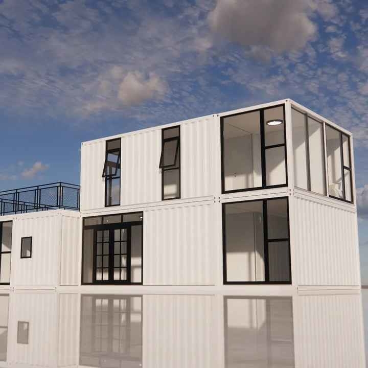 Casa modulare a due piani per uffici e casa prefabbricata in affitto