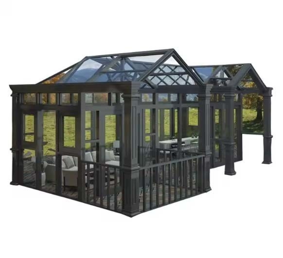 Creare uno splendido spazio esterno con una struttura in alluminio impermeabile casa di vetro solare